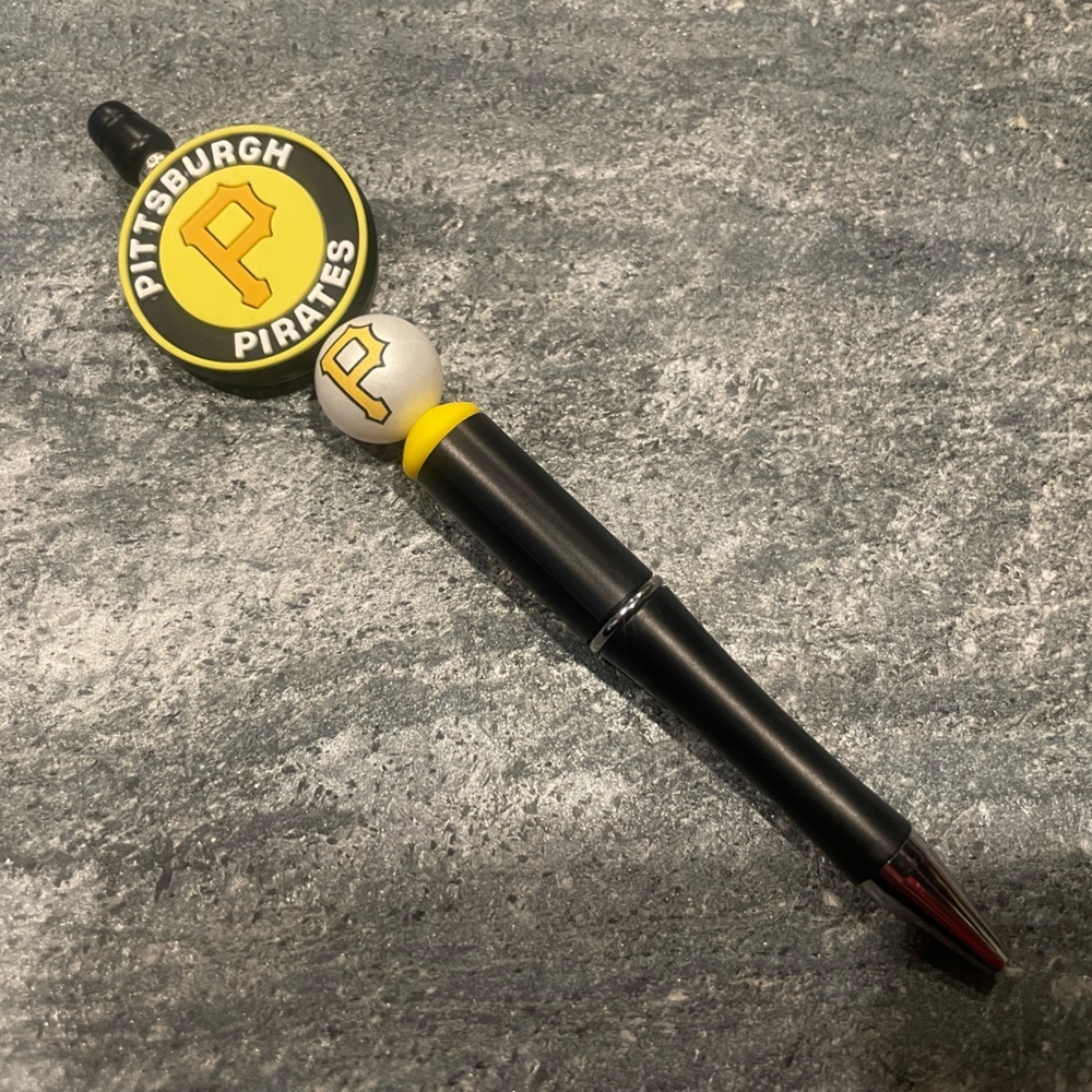 Handmade Beadable Pittsburgh Pirates Baseball Pen